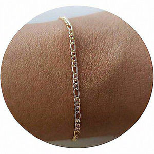 Women Stainless‎ Steel 18K Gold Pearl Beaded Chain Bracelets